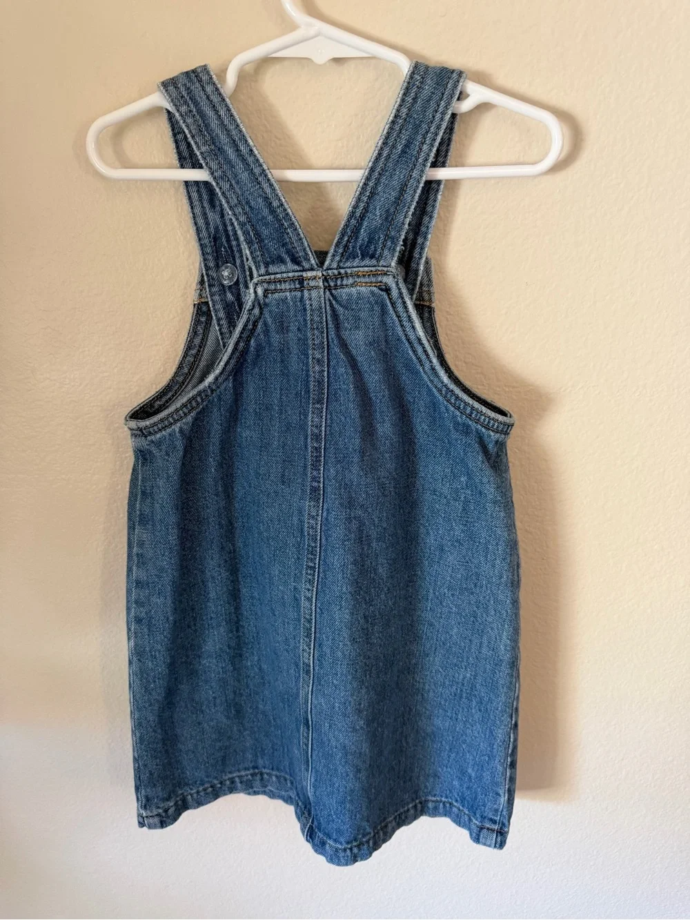 Old Navy Blue Denim Overall Dress with Chest Pocket